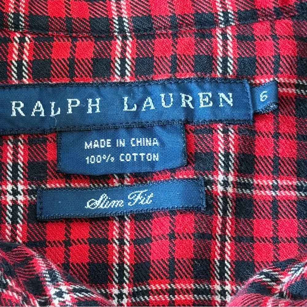 Vintage Ralph Lauren Women’s Slim Fit 100% Cotton Pearl Snap Size 6 - Picture 5 of 16